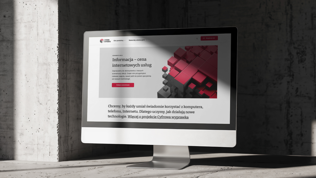 Wizualizacja projektu wdrożenia strony www