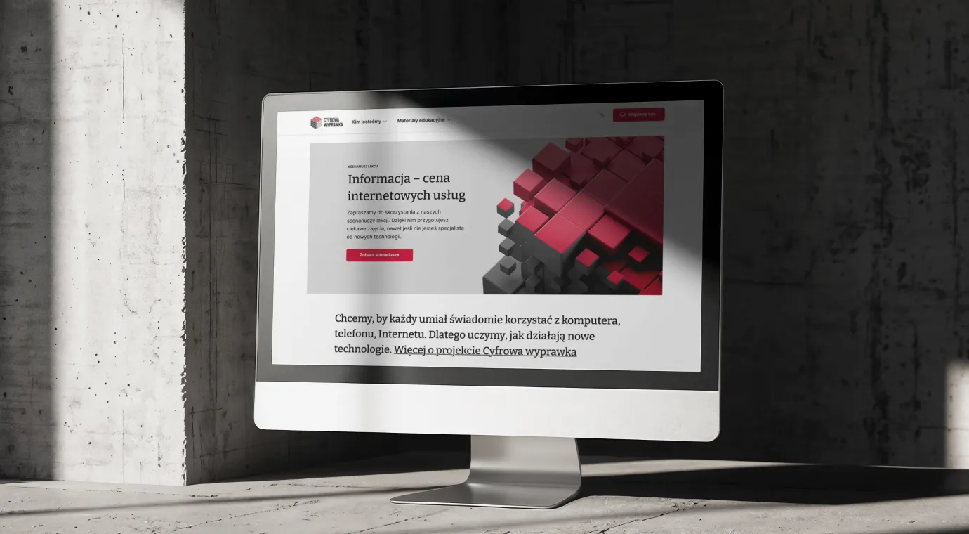 Wizualizacja projektu wdrożenia strony www